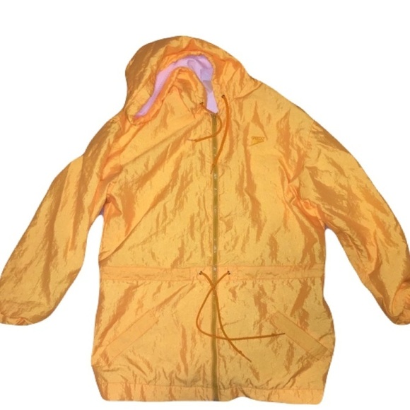 Vintage Speedo windbreaker jacket women’s size small zip up yellow - Picture 1 of 7